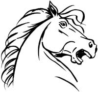 Horse Head  Decal shown in Vault Stickers Section